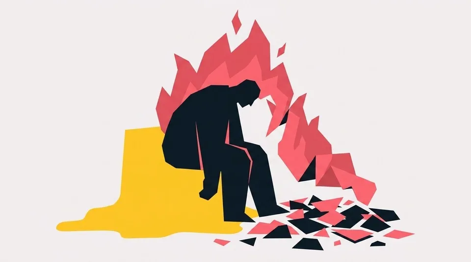 Person resting with laptop — ADHD burnout and work