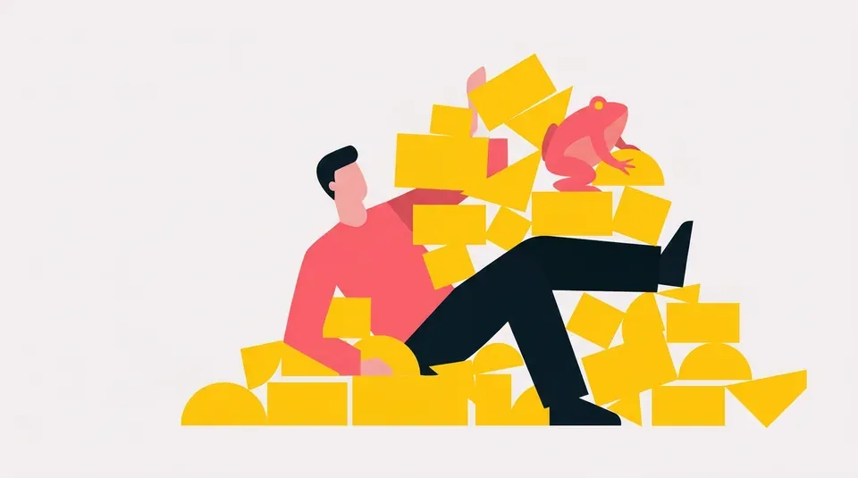 Overwhelmed person at desk — why generic productivity tips can hurt ADHD